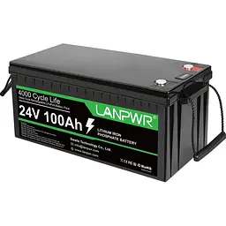 Акумулятор LanPWR LiFePO4 24V 25.6V/100Ah/2560Wh [LANPWR-24-100] [125502] - мініатюра 2