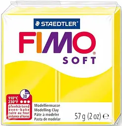 Полімерна глина Fimo Soft, 57 г., Лимонна, (8020-10)