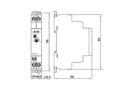 Реле часу затримки вимкнення без джерела живлення NTE9‑D AC/DC 12‑240V АСКО‑УКРЕМ (A0010240009) - мініатюра 4