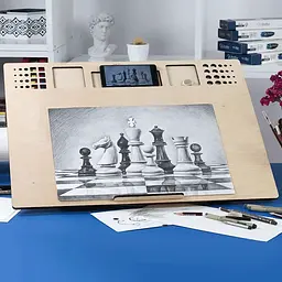 Мольберт-планшет Rosa Studio В3 настільний 63×6×48 см з отворами фанера - мініатюра 4