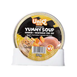 Смачний суп для кішок UNIQ PETS CAT WET FOOD ROYAL CHICKEN з куркою та овочами, 30 г - мініатюра 4