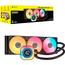 СВО Corsair iCUE LINK TITAN 360 RX LCD Black (CW-9061023-WW) - мініатюра 6