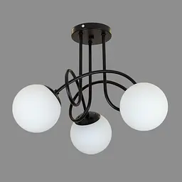 Люстра кульки модерн Levistella 7529903-3 BK+WH