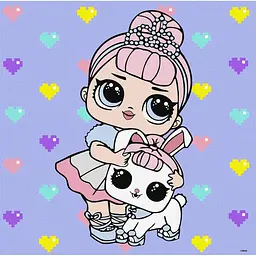 Картина за номерами "L.O.L. Surprise! TroopSurprise Crystal Queen With Crystal Bunny" Ідейка KHO6289, 40х40 см