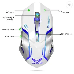 Комп'ютерна миша Zerodate X70 Білий - мініатюра 2