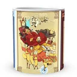 Кухоль GeekLand Аватар: легенда про Аанг The last airbender Вода Повітря Вогонь AV 02.431 330 мл білий - мініатюра 2