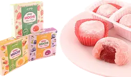 Японські моті Bamboo House Fruit Mochi Strawberry Полуниця 140г - мініатюра 2
