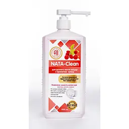 Засіб для ручного миття посуду Nata-Clean з ароматом суниці, з дозатором, 1000 мл - мініатюра 2