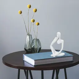 Статуетка декоративна МВМ My Home Мислитель біла (DH-ST-16-1 WHITE) - мініатюра 6