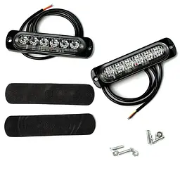 Страбоскоп Світлодіодний 12-24V / LED 6 шт. / 12 Режимів / Червоно-Синій 2 шт. (BS-6LED R+B) - мініатюра 2
