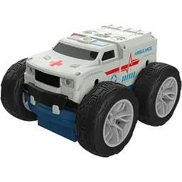Машинка іграшкова Revolt Rescue Racers на радіокеруванні двостороння сіро-синя (TG1009BLUE) - мініатюра 3