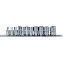 Набір насадок шестигранних Sigma 1/4" на планці 11 шт CrV (6003401)