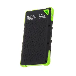 Сонячний power bank зовнішній акумулятор Rengard з сонячною батареєю 8000 мА і ліхтариком USB, зелений - мініатюра 4