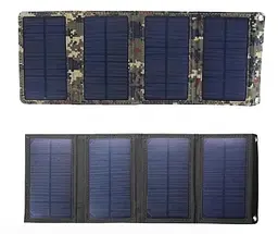 Складаний сонячний зарядний пристрій Solar Powerbank 20W MP04B Чорний - мініатюра 3