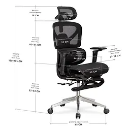 Крісло Mealux M6 Air Massage з масажним ефектом black (HF-M6 M/B) - мініатюра 5