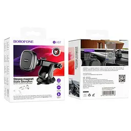 Автотримач Borofone BH97 NT Ice magnetic car holdercenter console чорний - мініатюра 6