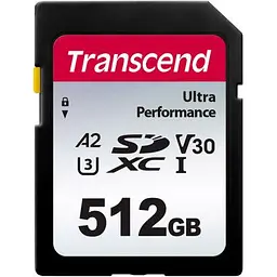 Карта пам'яті Transcend 512GB SD class 10 UHS-I U3 4K (TS512GSDC340S)