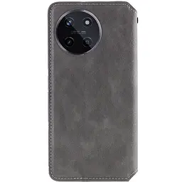 Шкіряний чохол-книжка Getman Cubic PU для Realme 11 4G Сірий - мініатюра 6