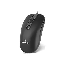 Мишка REAL-EL RM-222 USB Black/Gray (EL123200040) - мініатюра 4