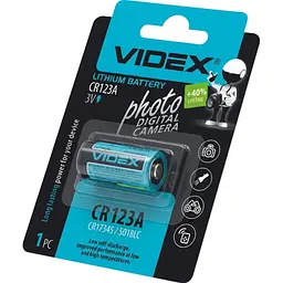 Батарейка Videx CR123A літієва 1 шт.