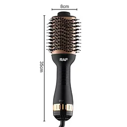 Фен-гребінець для укладання волосся RAF R.420 1000W Black - мініатюра 8