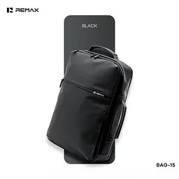 Рюкзак REMAX BAG-15 Trendy Digital з відділенням для ноутбука до 15,6" / Водонепроникний / Чорний - мініатюра 2
