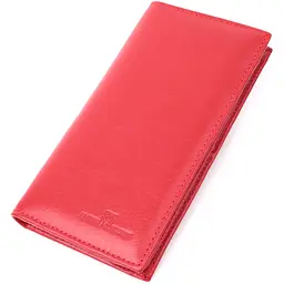 Вертикальний жіночий гаманець на магнітах із натуральної шкіри ST Leather 22539 червоний - мініатюра 1