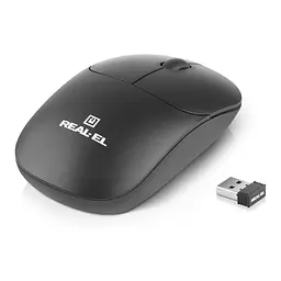 Мишка REAL-EL RM-313W Wireless Black (EL123200042) - мініатюра 3