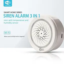 Сирена WiFi з датчиком температури та вологості 100dB TUYA (NAS-AB02W-HT) - мініатюра 4