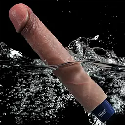 Вібратор Lovetoy Real Softee 9" Platinum Silicone 22.8 см коричневий - мініатюра 10