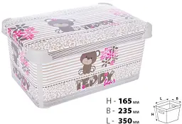 Кошик Violet House Decor Teddy 10 л в асортименті (0647 DECOR TEDDY с/кр. 10 л) - мініатюра 2