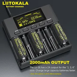 Зарядний пристрій LiitoKala Lii-S6 6 каналів Чорний (2679370576) - мініатюра 9