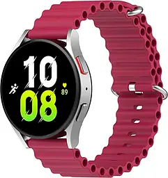 Універсальний ремінець для смарт-годинників Ocean Band 20mm Wine Red [84716] - мініатюра 2