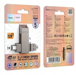 Флеш-накопичувач Hoco UD15 Clever USB3.2 Type-C flash drive(128GB) - мініатюра 2