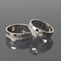 Обручальне кільце з білого золота 21.5 OK-0013