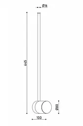 Бра KLOODI DECO WA-STICK 60 4K BK - мініатюра 2