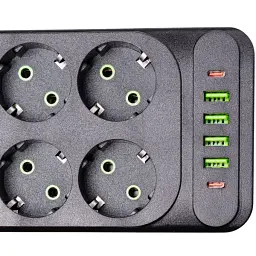 Мережевий фільтр-подовжувач POWER 6 розеток 6 USB 3 метри
- мініатюра 5