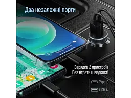 Автомобільний зарядний пристрій ColorWay 38 W Gray (CW-CHA065PD-GR) - мініатюра 6