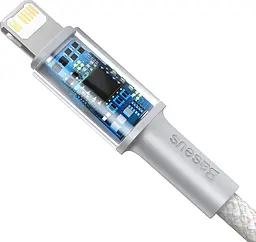 Кабель Baseus High Density Braided Type-C to Lightning PD 20W (2m) white (CATLGD-A02) - мініатюра 4