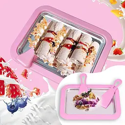 Морозивниця Ice Cream Maker Instant з лопатками рожева - мініатюра 5