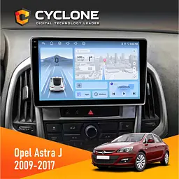 Штатна магнітола Opel Astra j 2009-2017 Cyclone C9-012 4x64, DSP, 4G Cyclone (НФ-00007981)