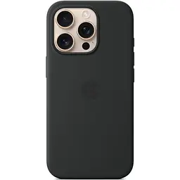 Оригінальний силіконовий чохол Apple Silicone Case with MagSafe для Iphone 16 Pro Midnight Black MYYJ3ZM/A - мініатюра 4