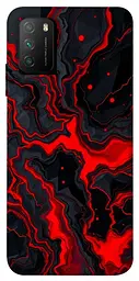 TPU чохол Demsky Black red marble для Xiaomi Poco M3