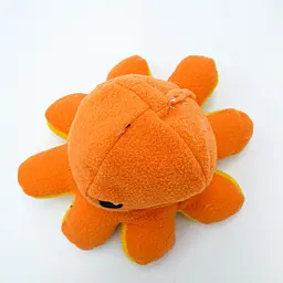 М'яка іграшка Восьминіг перевертень двосторонній веселий сумний Mood Octopus 20 см UKC жовто/жовтогарячий - мініатюра 2