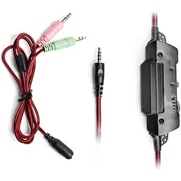 Ігрові навушники REAL-EL GDX-7600 Black/Red (EL124100028) [112558] - мініатюра 7