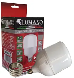 Лампа 30W високопотужна LED 30W E27 6000K 2700Л T100 LU-LT30 E27 TM LUMANO