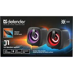 Акустична система 2.0 Defender J1, 6Вт, підсвітка, USB, чорна - мініатюра 7