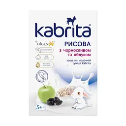 Рисовая каша Kabrita на основе козьего молока с черносливом и яблоком для детей от 5 месяцев 180 г