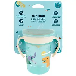 Поїльник-непроливайка Miniland Sippy Cup 360° Jurassic 270 мл (89636) - мініатюра 4