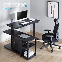 Комп'ютерний стіл OfficePro з електрорегулюванням висоти чорний (ODE119B) - мініатюра 16